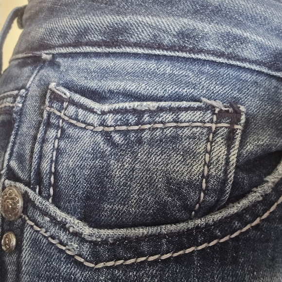 Express Women's Dark Blue Boot Cut Jeans - Picture 2 of 7